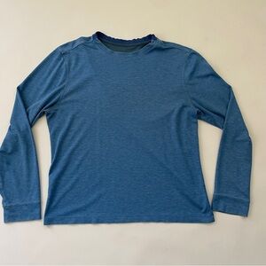 Lululemon Shirt Mens Large ? Long Sleeve Crew Neck Perforated Vent Hike Outdoor